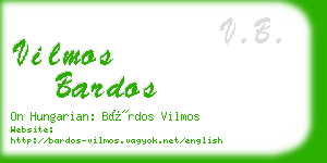 vilmos bardos business card